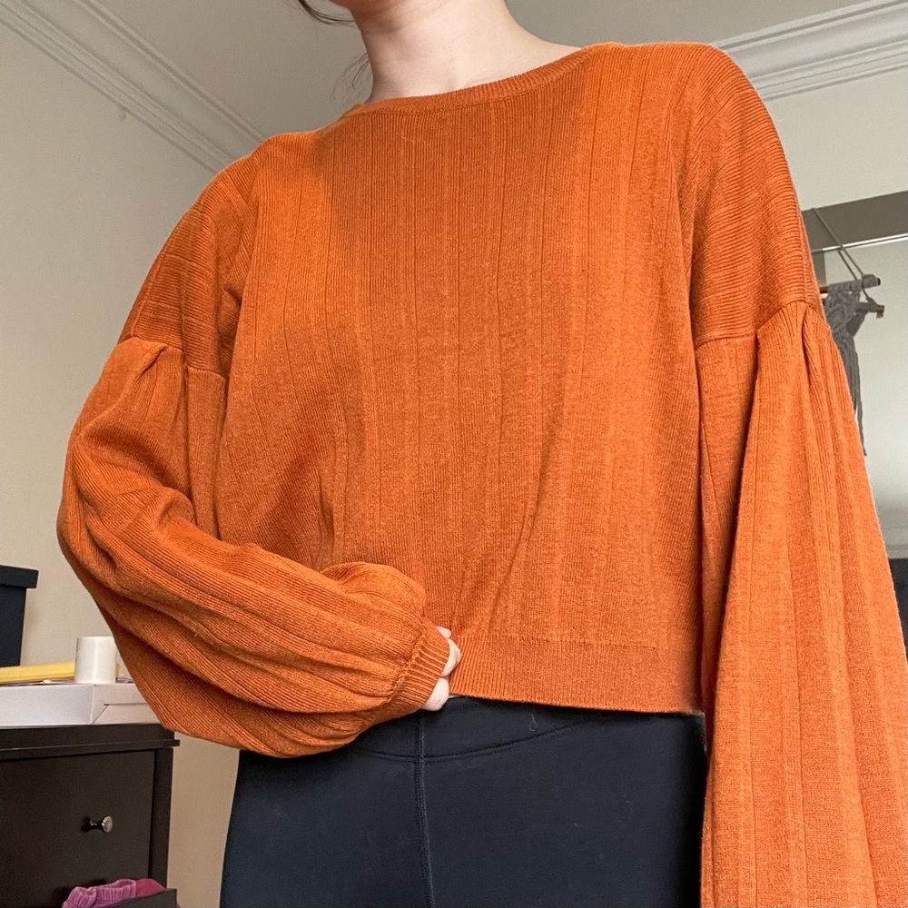 Anthropologie/Line and Dot orange sweater